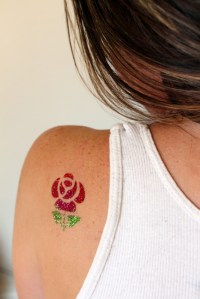 Glitter Rose tattoo